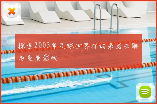 探索2003年足球世界杯的来龙去脉与重要影响